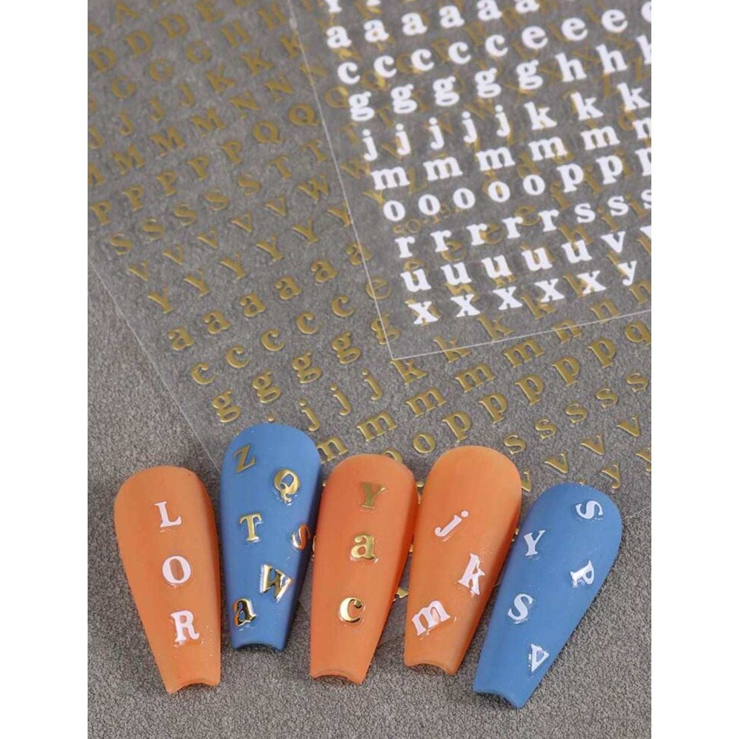 Letter Nagel Stickers Zwart | Professionails By Nikki