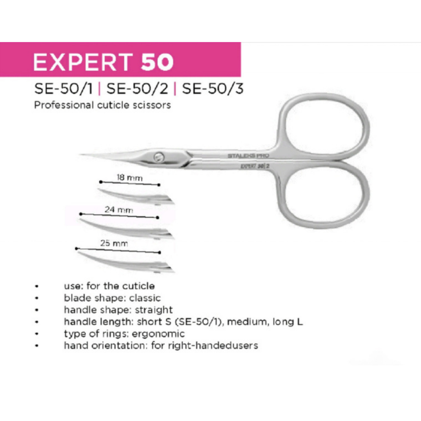 Staleks Expert Cuticle Scissor 50/3
