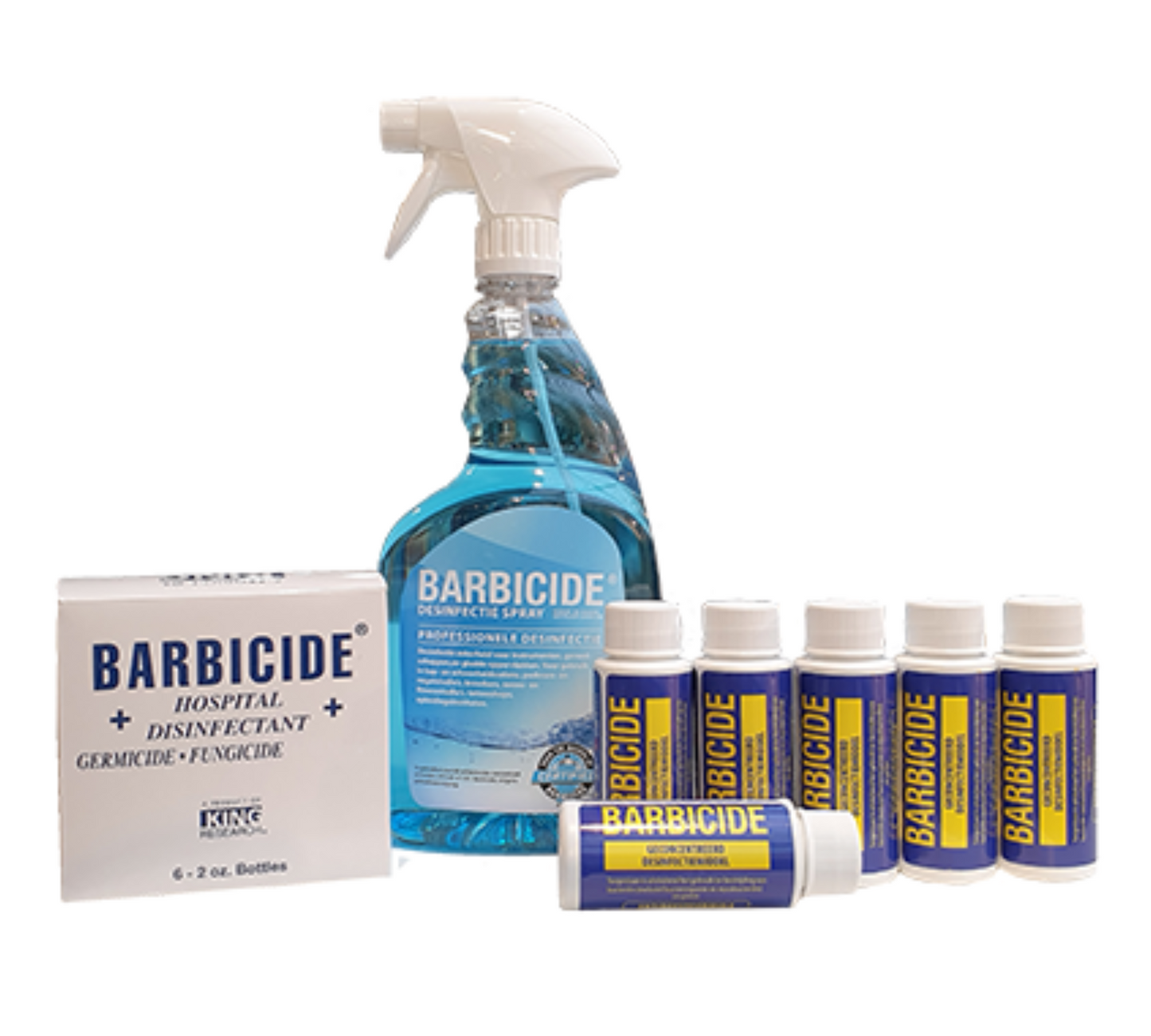 Barbicide Desinfectie Spray 6 Bullets + Spray Flacon