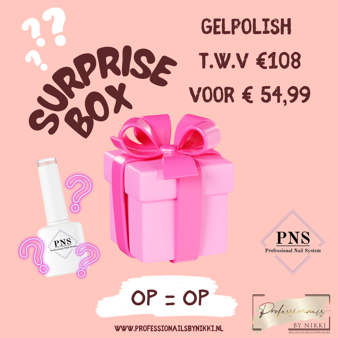 Gelpolish surprise box t.w.v. €108,-