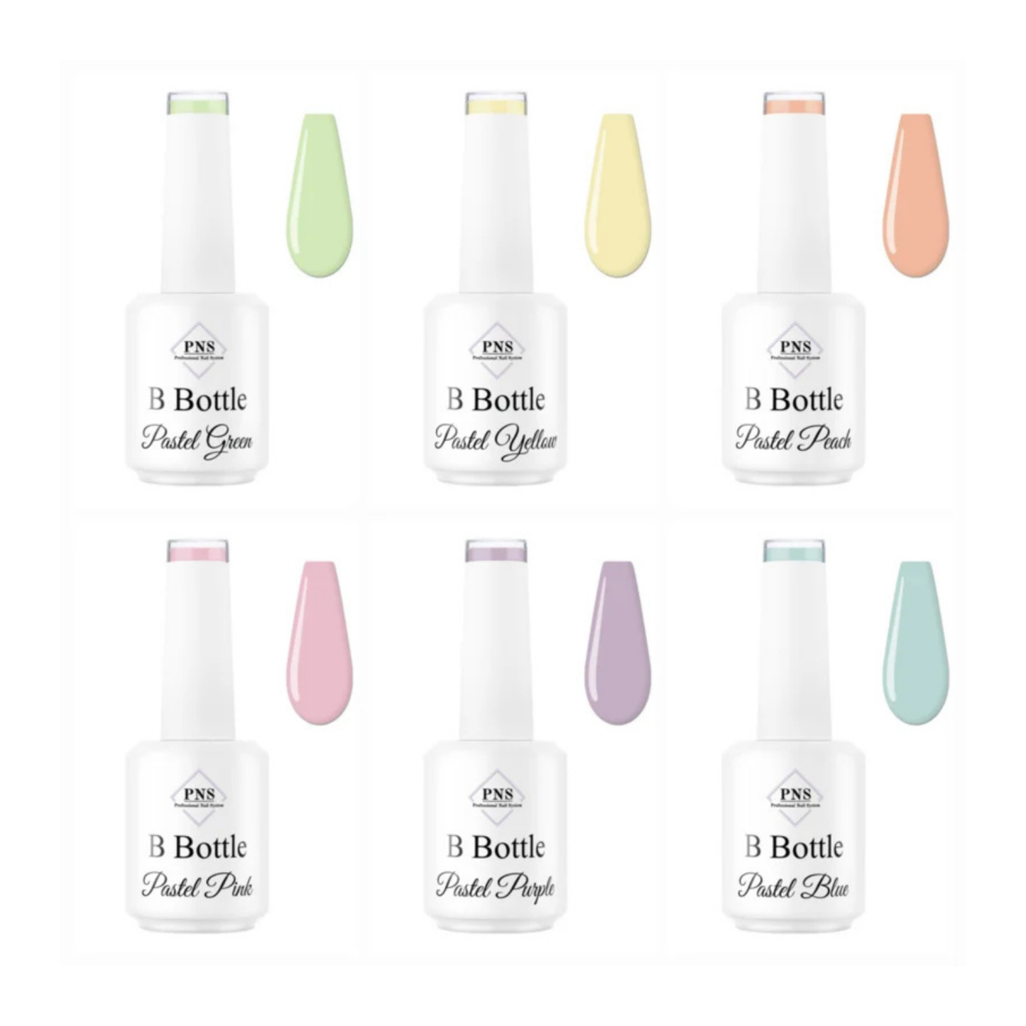 B Bottle Pastel Set van 6