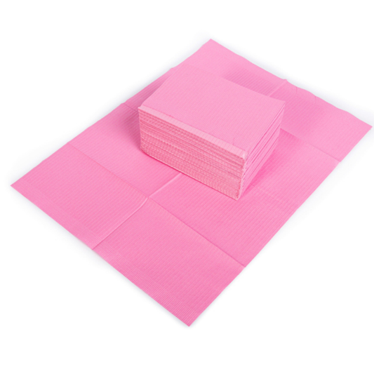 Dental Bibs / Table Towels Roze 125stuks