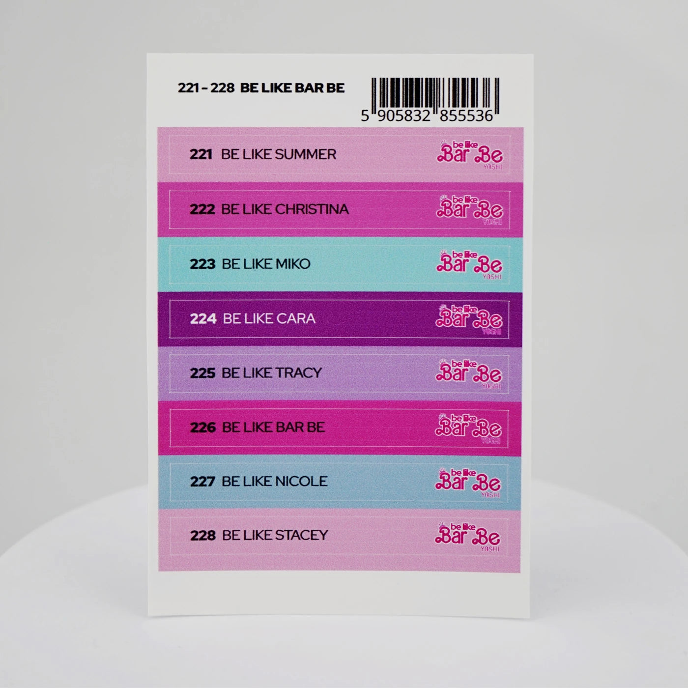 Yoshi Be Like Bar Be Stickers Voor Colourpops – 221-228