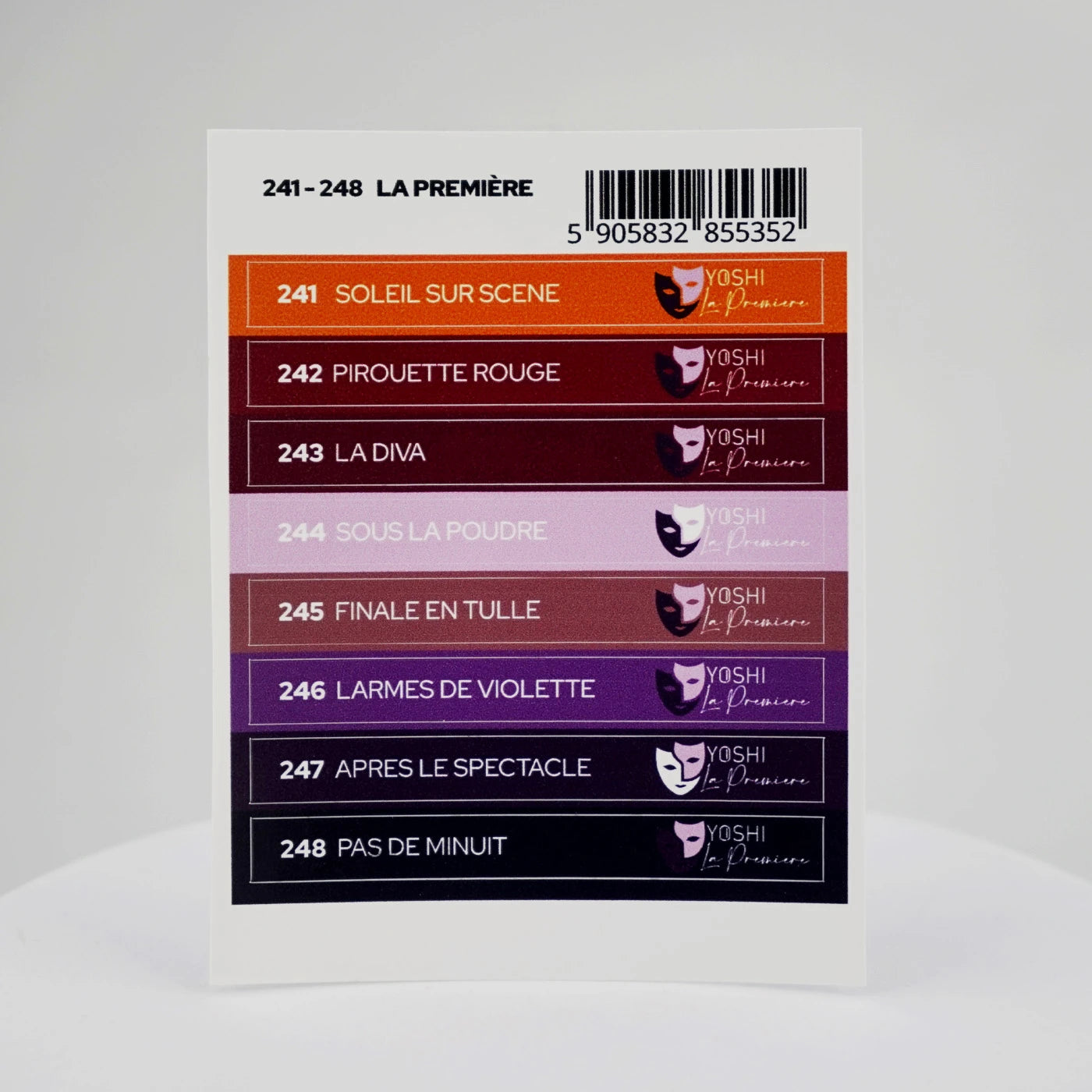 Yoshi La Premiére Stickers Voor Colourpops – 241-248