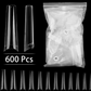 Navul tips XL coffin 600 stuks clear