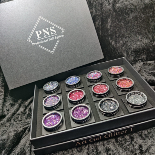 PNS Art Gel Glitter 1 t/m 12 Collection Box No.1