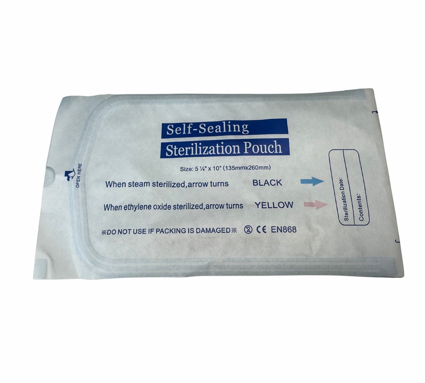 Zelfsluitende sterilisatie zakjes 135x260mm 10 stuks