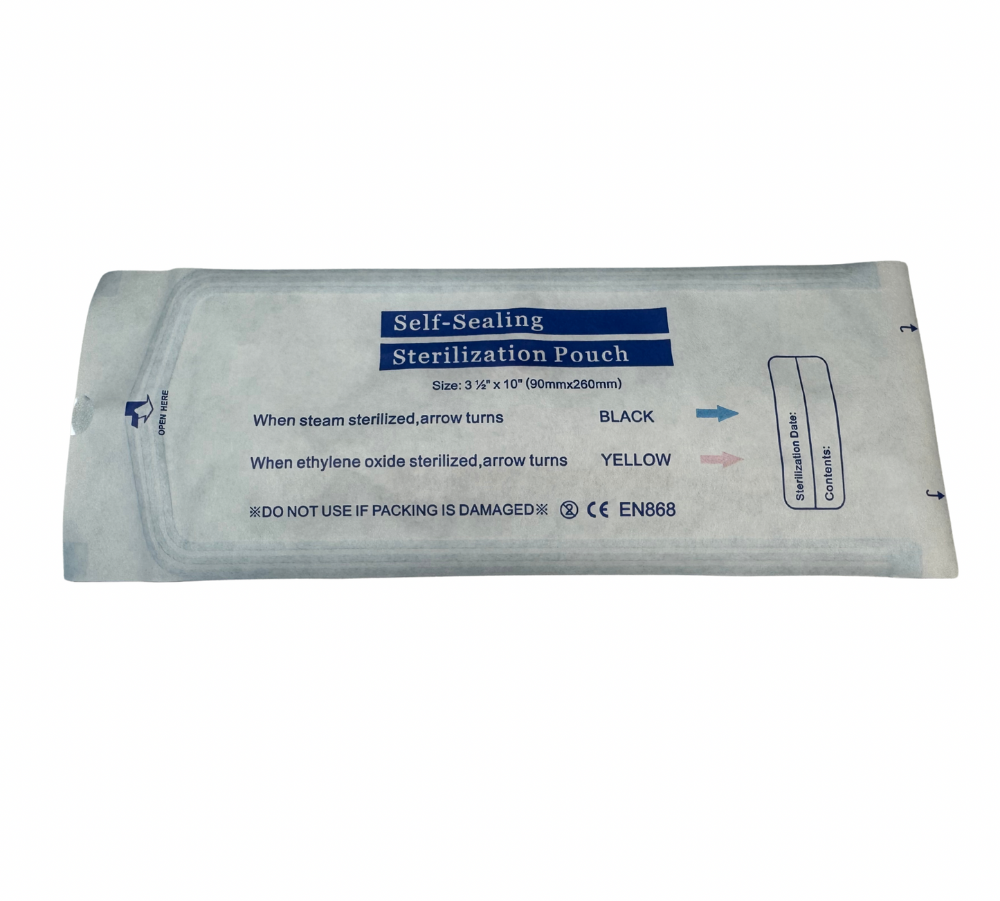 Zelfsluitende sterilisatie zakjes 90x260mm 10 stuks