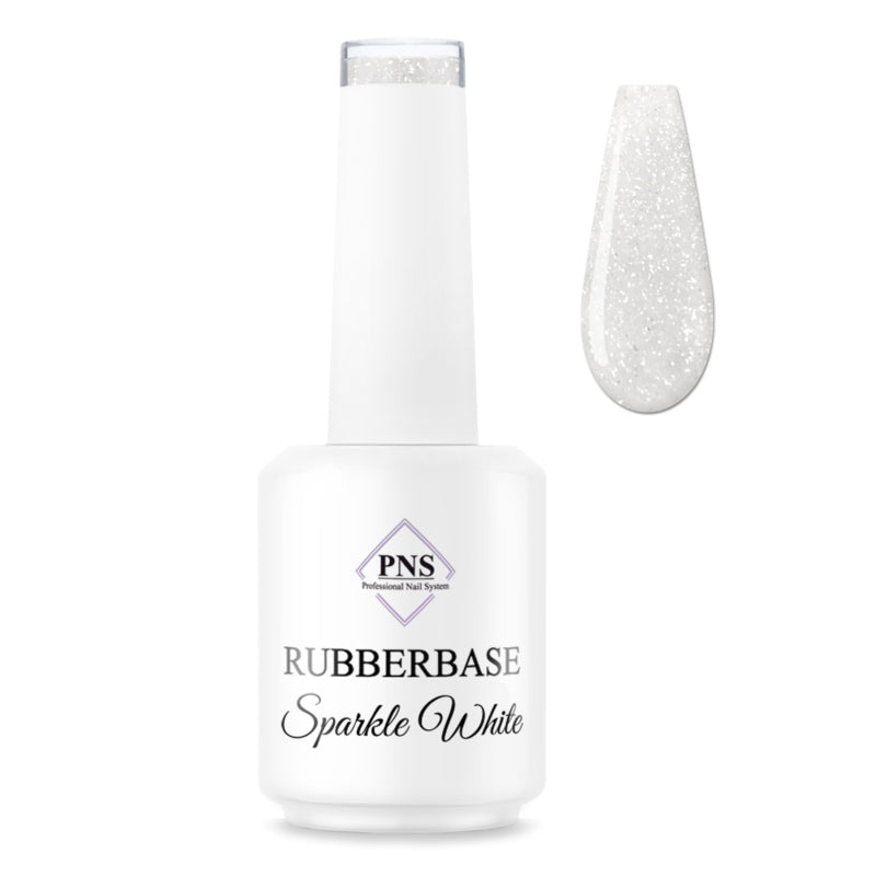 PNS Rubberbase Sparkle White 15ml