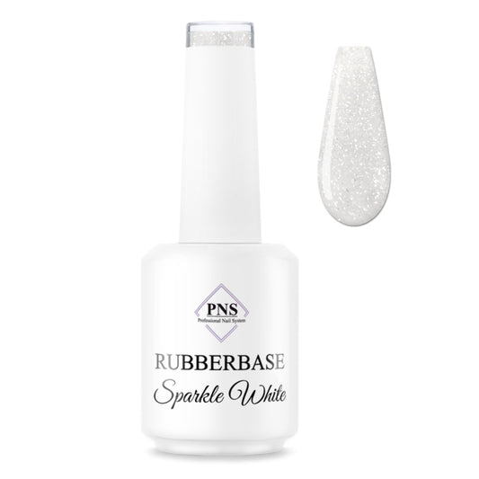 PNS Rubberbase Sparkle White 15ml
