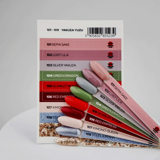 Yoshi Yakuza Yuzu Collection – 101 t/m 109 + Gratis Colourpop Stickers