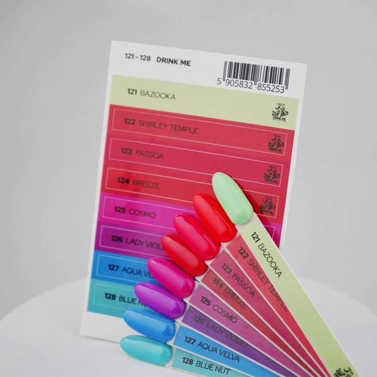 Yoshi Drink Me Collection – 121 t/m 128 + Gratis Colourpop Stickers