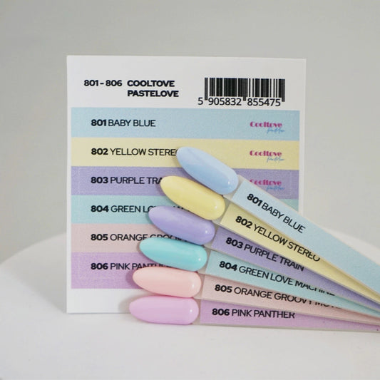 Yoshi Cooltove Pastelove Collection – 801 t/m 806 + Gratis Colourpop Stickers