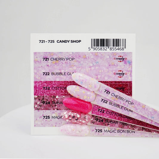 Yoshi Candy Shop Collection – 721 t/m 725 + Gratis Colourpop Stickers