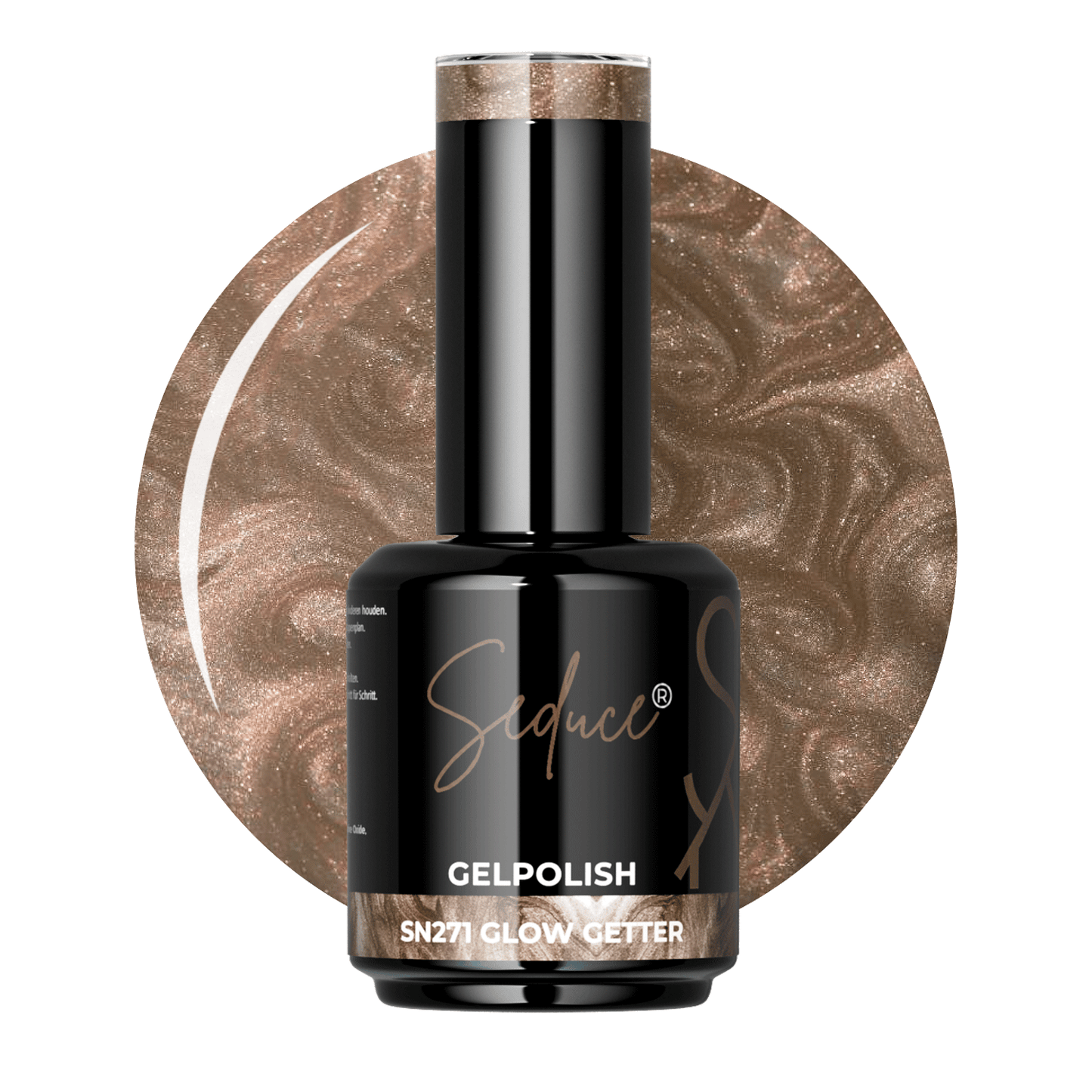 Seduce® Gelpolish Glow Getter SN271 champagne beige colordrop met pearl effect en flesje