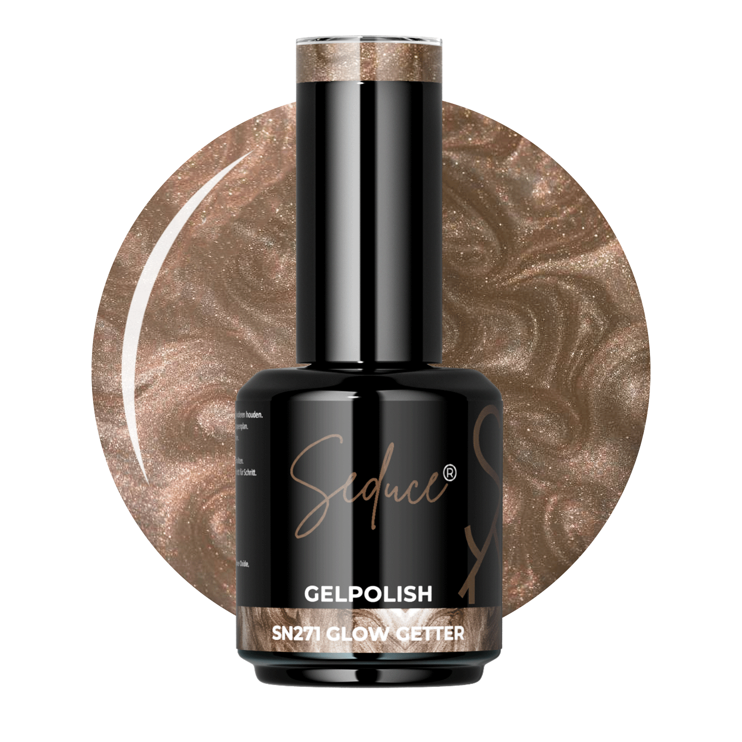Seduce® Gelpolish Glow Getter SN271 champagne beige colordrop met pearl effect en flesje