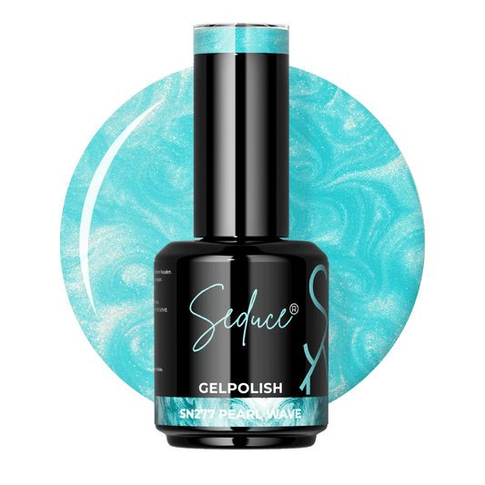  Blauwe pearl gelpolish colordrop van Seduce® Pearl Wave SN277 met zachte lichtreflecterende glans
